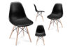 4 schwarze skandinavische Stühle