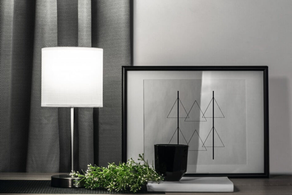 ISNER Tischlampe silber/weiß - Foto 1