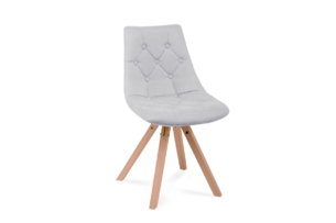 KENO, https://konsimo.de/kollektion/keno/ Skandinavischer Stuhl auf Holzgestell grau hellgrau - Foto