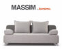 MASSIM 3-Sitzer Sofa mit Schlaffunktion grau dunkelgrau/hellgrau - Foto 6
