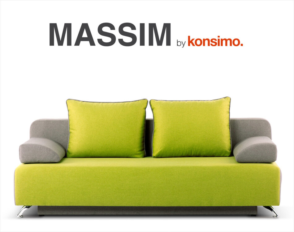 MASSIM 3-Sitzer-Sofa mit Schlaffunktion grün grün/grau - Foto 9