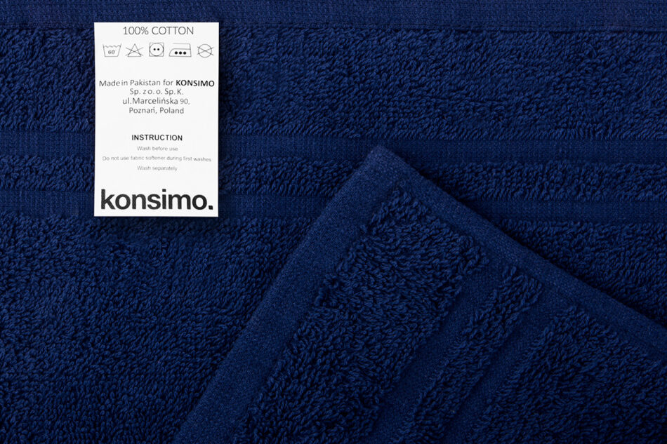 MANTEL Set mit 4 mittelgroßen Handtüchern marineblau - Foto 5