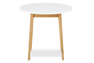 FRISK, https://konsimo.de/kollektion/frisk/ Skandinavischer runder Tisch weiß weiß / eiche natur - Foto
