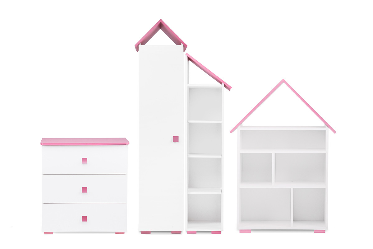 Mädchenzimmer-Möbel-Set rosa 4 Elemente