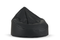 Sitzsack aus Lederoptik in Schwarz
