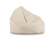 Sitzsack aus Lederoptik in Creme