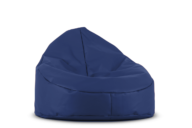 Sitzsack aus Lederoptik in Marineblau