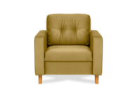 Gelber Velours-Sessel für das Wohnzimmer