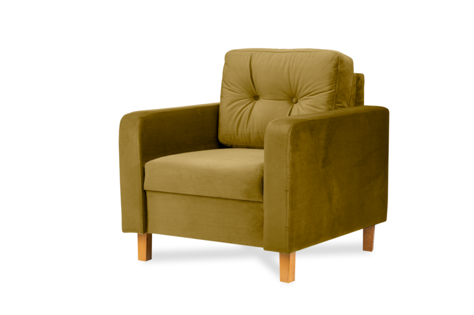ERISO Gelber Velours-Sessel für das Wohnzimmer honig - Foto 2