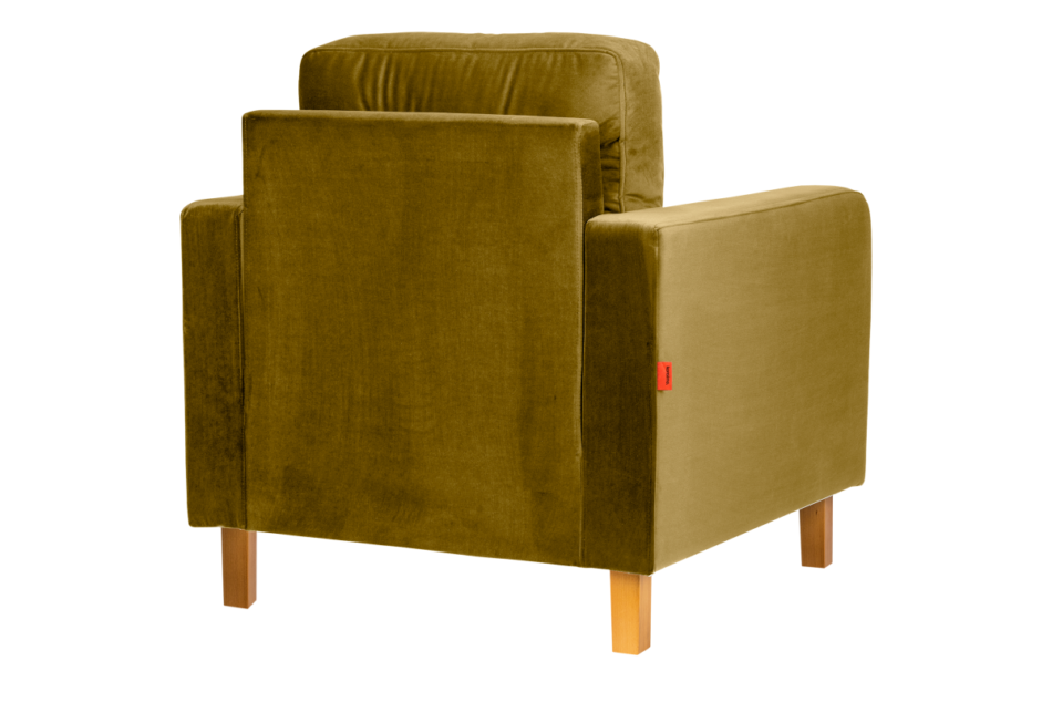 ERISO Gelber Velours-Sessel für das Wohnzimmer honig - Foto 3