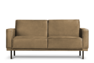 Einfaches Zweisitzer-Sofa mit Metallfüßen beige