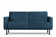 Einfaches Zweisitzer-Sofa mit Metallfüßen navy blau