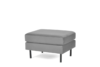 Pouffe mit Samtbeinen in grau