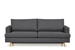 NEBU, https://konsimo.de/kollektion/nebu/ Dreisitziges Sofa mit Holzfüßen in Grau anthrazit - Foto