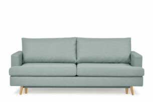 NEBU, https://konsimo.de/kollektion/nebu/ Dreisitziges Sofa mit Holzfüßen in Mint minze - Foto