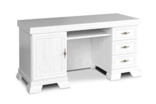 IMPERIO, https://konsimo.de/kollektion/imperio/ Großer Schreibtisch mit Schubladen weiß weiß - Foto