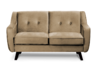 Skandinavisches 2-Sitzer-Sofa Velours beige