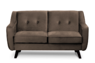 Skandinavisches 2-Sitzer-Sofa Velours braun