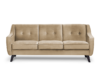 TERSO Scandinavian Sofa 3-Sitzer Sofa Velours Beige dunkelbeige - Foto 1