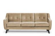 Scandinavian Sofa 3-Sitzer Sofa Velours Beige
