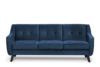 TERSO Scandinavian Sofa 3-Sitzer Sofa Velours Navy Blau marineblau - Foto 1