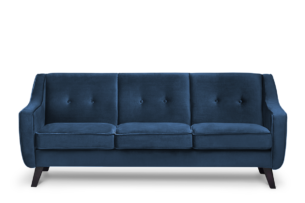 TERSO, https://konsimo.de/kollektion/terso/ Scandinavian Sofa 3-Sitzer Sofa Velours Navy Blau marineblau - Foto