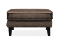 Skandinavischer Velours-Pouffe braun