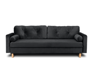 ERISO, https://konsimo.de/kollektion/eriso/ Dunkelgraues Velours 3-Sitzer Schlafsofa graphit - Foto