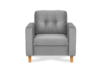 ERISO Grauer Velours-Sessel für das Wohnzimmer grau - Foto 1