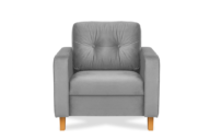 Grauer Velours-Sessel für das Wohnzimmer