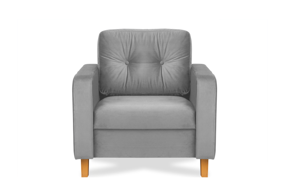 ERISO Grauer Velours-Sessel für das Wohnzimmer grau - Foto 0