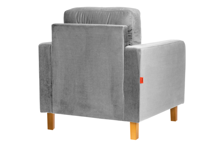 ERISO Grauer Velours-Sessel für das Wohnzimmer grau - Foto 4