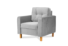ERISO Grauer Velours-Sessel für das Wohnzimmer grau - Foto 3