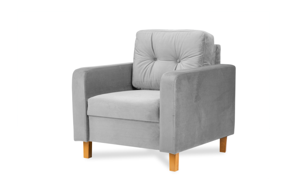 ERISO Grauer Velours-Sessel für das Wohnzimmer grau - Foto 2