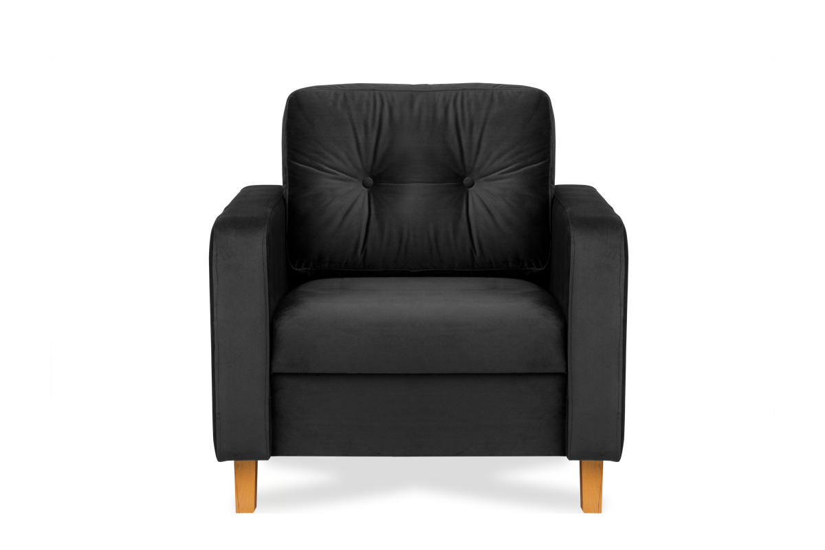 Dunkelgrüner Velours-Sessel für das Wohnzimmer
