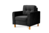 ERISO Dunkelgrüner Velours-Sessel für das Wohnzimmer graphit - Foto 3