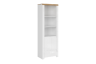 Regal mit Einlegeböden 60 cm für das Wohnzimmer weiß / Eiche