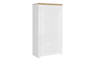Zweitüriger Kleiderschrank für das Schlafzimmer weiß / Eiche