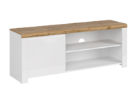 TV-Schrank mit Einlegeböden für ein Wohnzimmer 150 cm weiß / Eiche