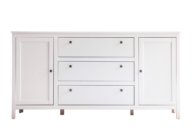 Elegante große Kommode mit Einlegeböden und Schubladen 180 cm weiß