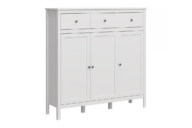 Elegante Kommode 130 cm weiß