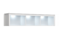 Elegantes wandhängendes Bücherregal weiß
