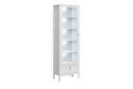 Elegante Hochvitrine weiß