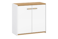 Skandinavische Kommode mit Einlegeböden 90 cm weiß / Eiche