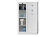 Glasvitrine für das Wohnzimmer weiß