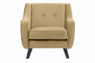Skandinavischer Velourssessel beige