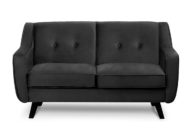 Skandinavisches 2-Sitzer-Sofa Velours graphit