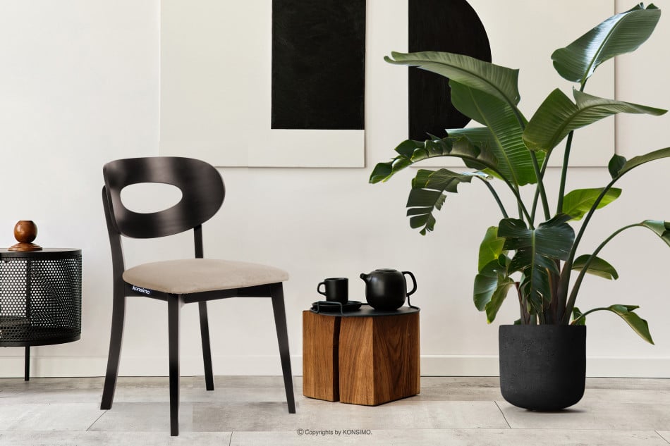 TANER Vintage wenge beige stuhl beige/wenge - Foto 1