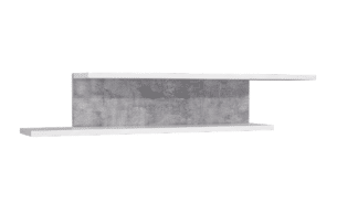 CANMORE, https://konsimo.de/kollektion/canmore/ Modernes Wand-Bücherregal grau/weiß - Foto