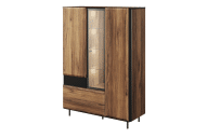 Doppelte Glasvitrine auf Füßen